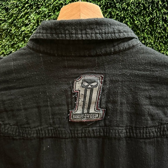 Vintage Harley Davidson Knee Deep In Iron Button-up Shirt - Picture 5 of 7